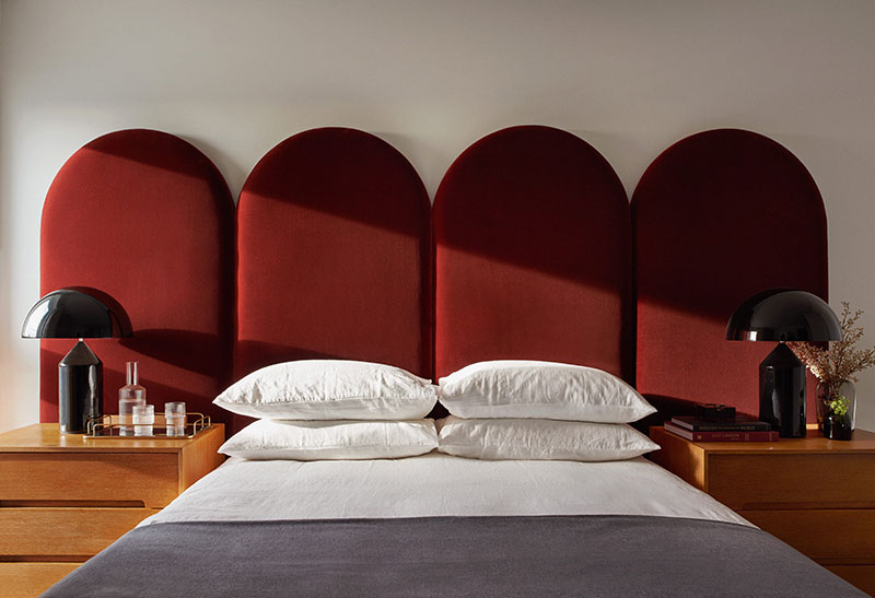 modern bedroom ideas bespoke headboard